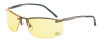 HD 700 Safety Glasses, Amber Polycarbon Hard Coat Lenses, Gunmetal Matte Frame