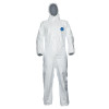 Tyvek Xpert Type 5/6 Coverall with Hood, Elastic Wrists, LG