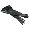 Neoprene Glovebox Gauntlet Gloves, Black, Smooth, Size 11 1/2