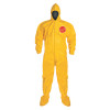 Tychem QC Coveralls with attached Hood and Socks, Bound Seams, 5XL