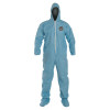 Tempro Coveralls with Attached Hood and Integrated Socks, 2X-Large, Blue