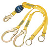 EZ-Stop 100% Tie-Off Shock Absorb Lanyard, 6 ft, Snap Hook, 310lb Cap, Blue/YW