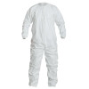 Tyvek IsoClean Coveralls with Zipper, Large, White