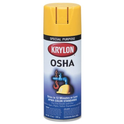 OSHA Paints, 12 oz Aerosol Can, Safety Yellow PCG Safety