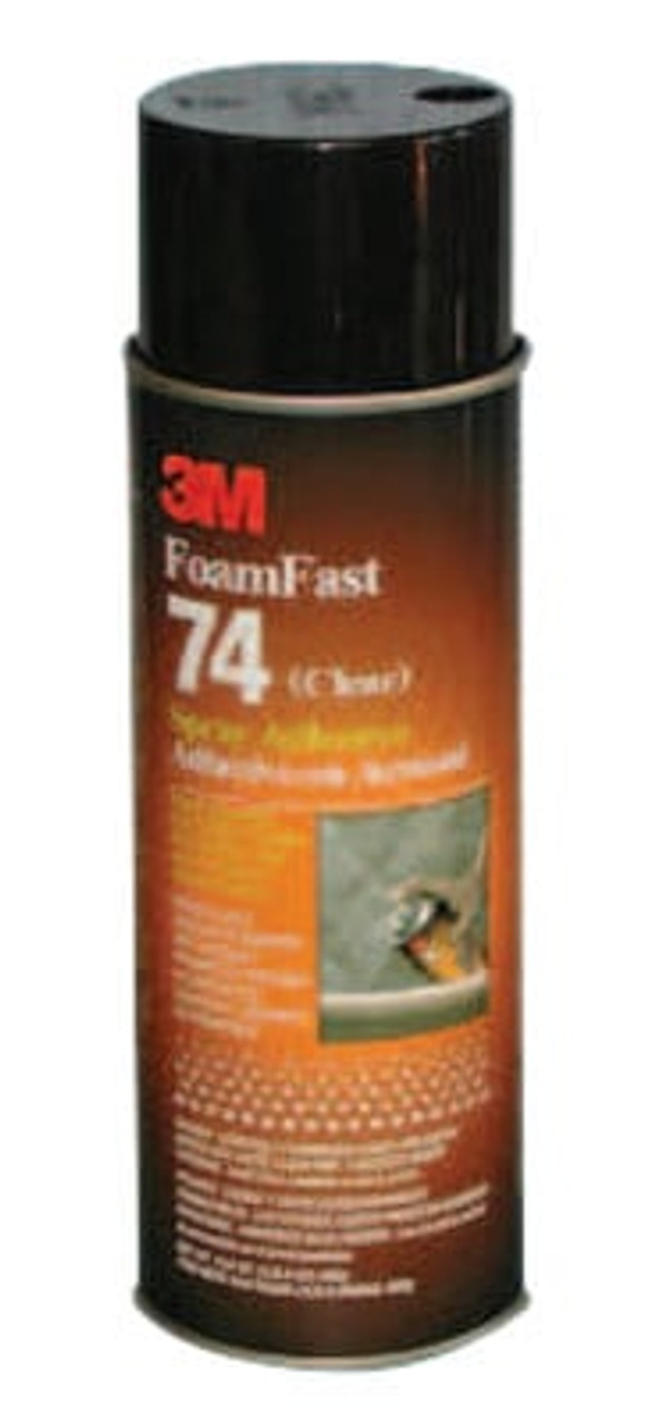 3M 021200-82242 Orange Foam Fast 74 Spray Adhesive Orange - 16.9 oz Aerosol  Can at
