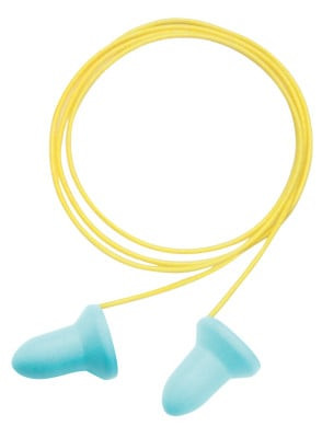 Pilot MultipleUse Earplug, Polyurethane Foam, Corded, 100 pair per box