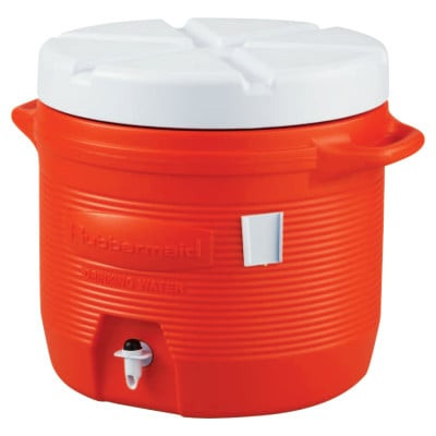 Plastic Water Coolers, 7 gal, Orange PCG Safety