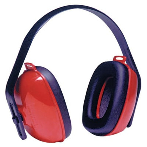 QM24+ Earmuffs, 25 dB NRR, Red, Over the Head