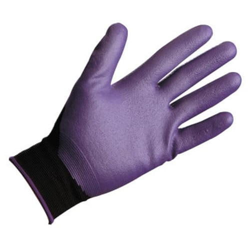 G40 Nitrile Foam Coated Gloves, Cuff, Nylon Lined, Size 11, Purple/Black