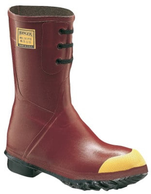 Insulated Steel Toe Boots, Size 12, 12 in H, Rubber, Red