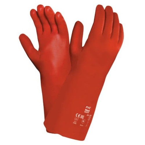 Polyvinyl Alcohol Gloves, Size 10, Red