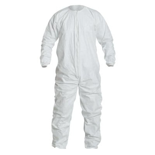 Tyvek IsoClean Coveralls with Zipper, Medium, White