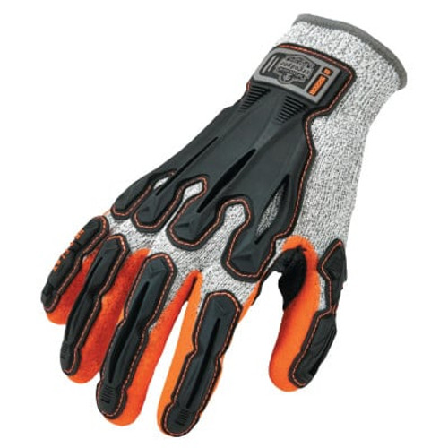 ProFlex 922CR Cut-Resistant Nitrile-Dipped DIR Gloves, Large, Hi-Vis Orange/Gray