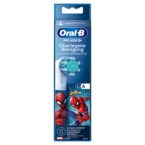 Oral-B Pro Kids 3+ Spiderman  Toothbrush Heads x4