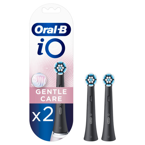 Oral-B iO Gentle Care Black Toothbrush Heads x2
