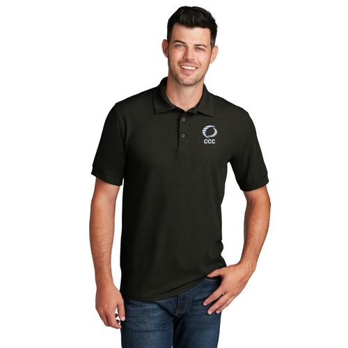 Port Authority port & company Pique Knit polo golf shirt black Port Authority port & company Pique Knit polo golf shirt black