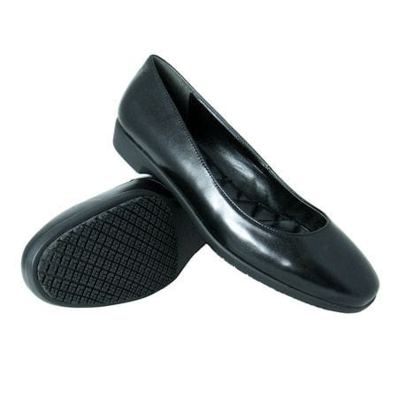 Leather Women's Slip-Resistant Black Dress Shoes
