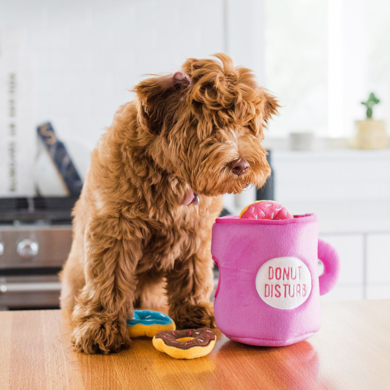 ZippyPaws Donutz® hondenspeelgoed - chocolade, kauwvriendelijk speelgoed voor honden, leuke vorm en duurzaam ontwerp, perfect om te spelen en te kauwen