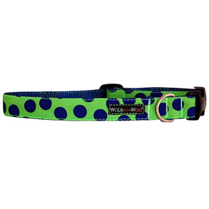 Walk-E-Woo Neon Blue Dots on Green Walk-E-Woo Neon Blue Dots on Green