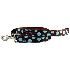 Walk-E-Woo Blue Dots on Brown Lead Walk-E-Woo Blue Dots on Brown Lead