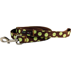 Walk-E-Woo Green Dots on Brown Lead Walk-E-Woo Green Dots on Brown Lead