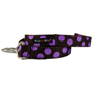 Walk-E-Woo Purple Dots on Brown Lead Walk-E-Woo Purple Dots on Brown Lead