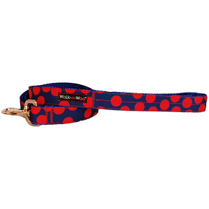 Walk-E-Woo Red Dots on Blue Lead Walk-E-Woo Red Dots on Blue Lead