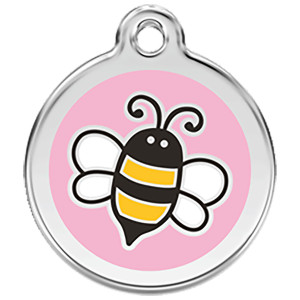 Red Dingo Enamel Tag Bumble Bee Pink Red Dingo Enamel Tag Bumble Bee Pink
