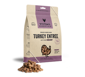 Vital Essentials Freeze Dried Mini Nibs Cat Food - Turkey 12 oz Vital Essentials Freeze Dried Mini Nibs Cat Food - Turkey 12 oz