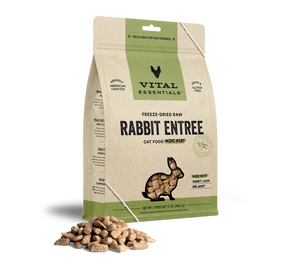 Vital Essentials Freeze Dried Mini Nibs Cat Food - Rabbit 12 oz Vital Essentials Freeze Dried Mini Nibs Cat Food - Rabbit 12 oz