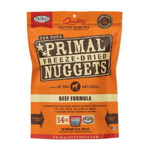 Primal Freeze-Dried Dog Food Nuggets- 14oz Beef Primal Freeze-Dried Dog Food Nuggets- 14oz Beef