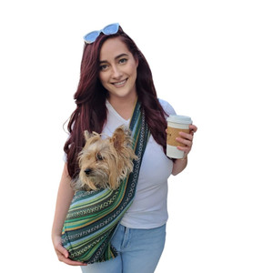 Walking Palm Dog Sling Carrier Evergreen Walking Palm Dog Sling Carrier Evergreen