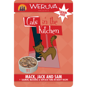 Weruva Cats in the Kitchen 3oz Pouch Mack, Jack and Sam Weruva Cats in the Kitchen 3oz Pouch Mack, Jack and Sam
