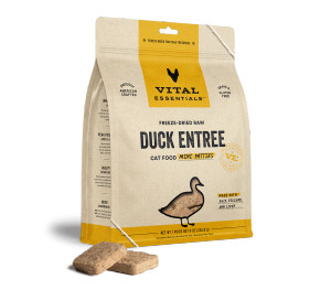 Vital Essentials Freeze Dried Mini Patties Cat Food - Duck 8 oz Vital Essentials Freeze Dried Mini Patties Cat Food - Duck 8 oz