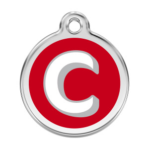 Red Dingo Enamel Tag C Red Dingo Enamel Tag C