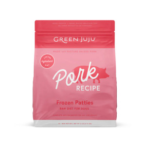 GREEN JUJU PORK PATTIES RAW DOG FOOD - 6 LB GREEN JUJU PORK PATTIES RAW DOG FOOD - 6 LB