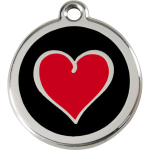 Red Dingo Enamel Silverheart Black Red Dingo Enamel Silverheart Black