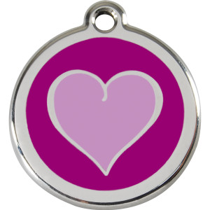 Red Dingo Enamel Silverheart Purple Red Dingo Enamel Silverheart Purple