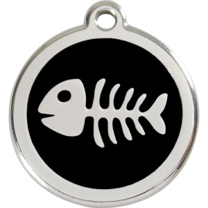 Red Dingo Enamel Dog Fish Bone Red Dingo Enamel Dog Fish Bone