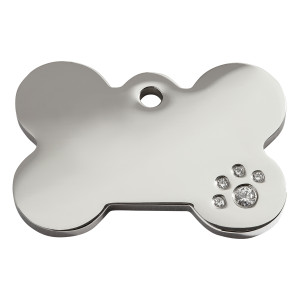 Red Dingo Diamante Tag Bone Red Dingo Diamante Tag Bone