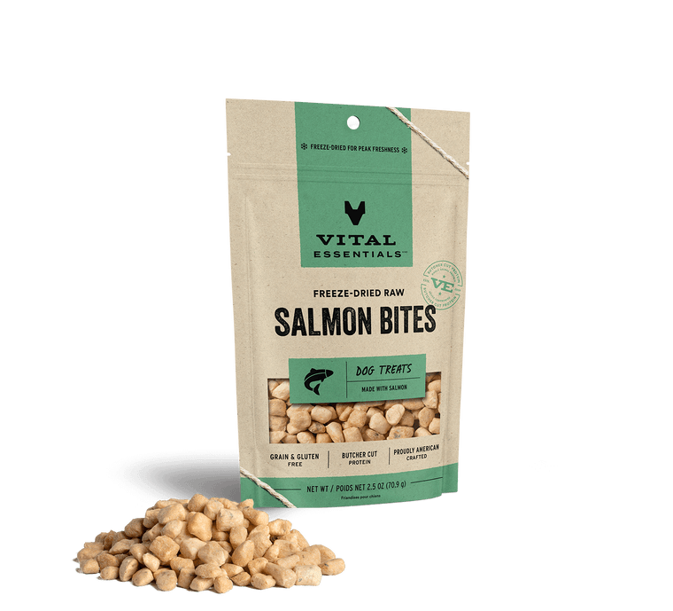 Vital Essentials Dog Treats - Salmon Bites