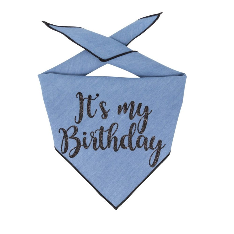 It's My Birthday Denim Bandana