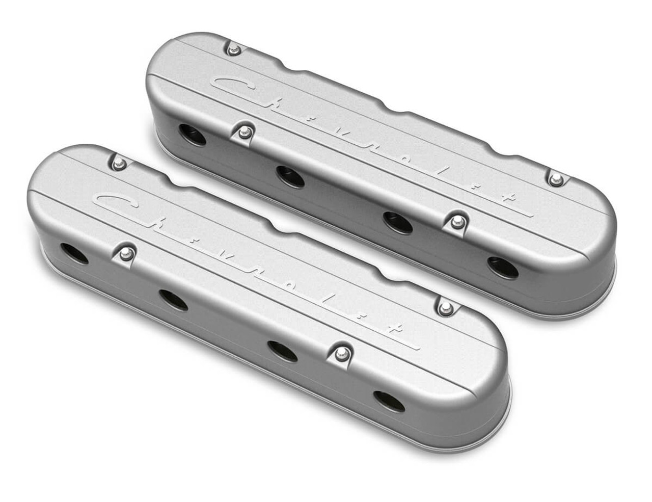 LS 2-Piece Valve Covers with Chevrolet Script LOGO, Holley - Hawks Third  Generation