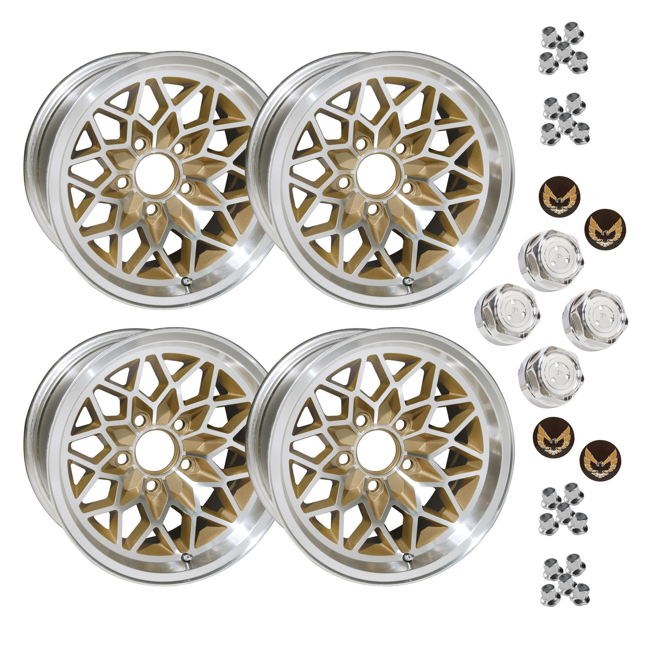 1978-81 Camaro/Firebird 15 X 8 Cast Aluminum GOLD SnowFlake Wheel