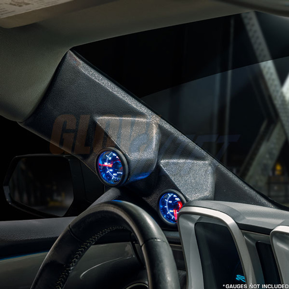 GlowShift Triple 52mm Gauge Pod - Black A-Pillar Mount - Fits Scion FR-S / Subaru BRZ 2013-2016