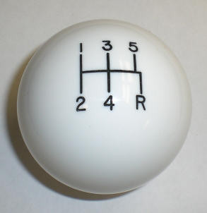 1982-2002 Camaro/Firebird 5 Speed White Shifter Knob - Hawks Third
