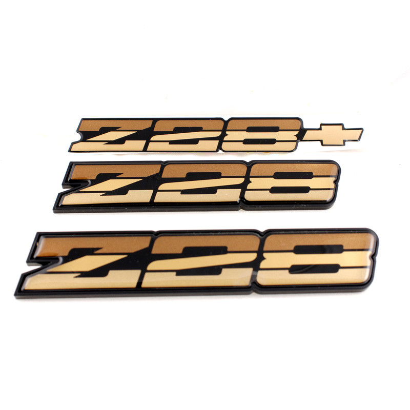 希少　マーク・シンボル1982~83 1982-1987 Camaro Z28 Emblem Set, Reproduction, Tri-Color Gold