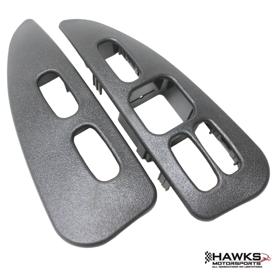 93-99 Firebird Graphite Gray Door Switch Trim Pair New