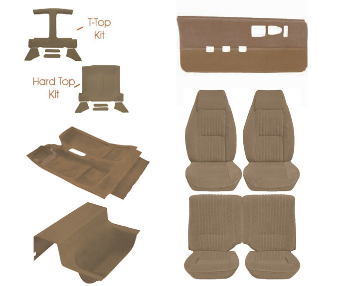 82-86 Camaro Standard Palomino Tan Vinyl Interior Kit - Hawks