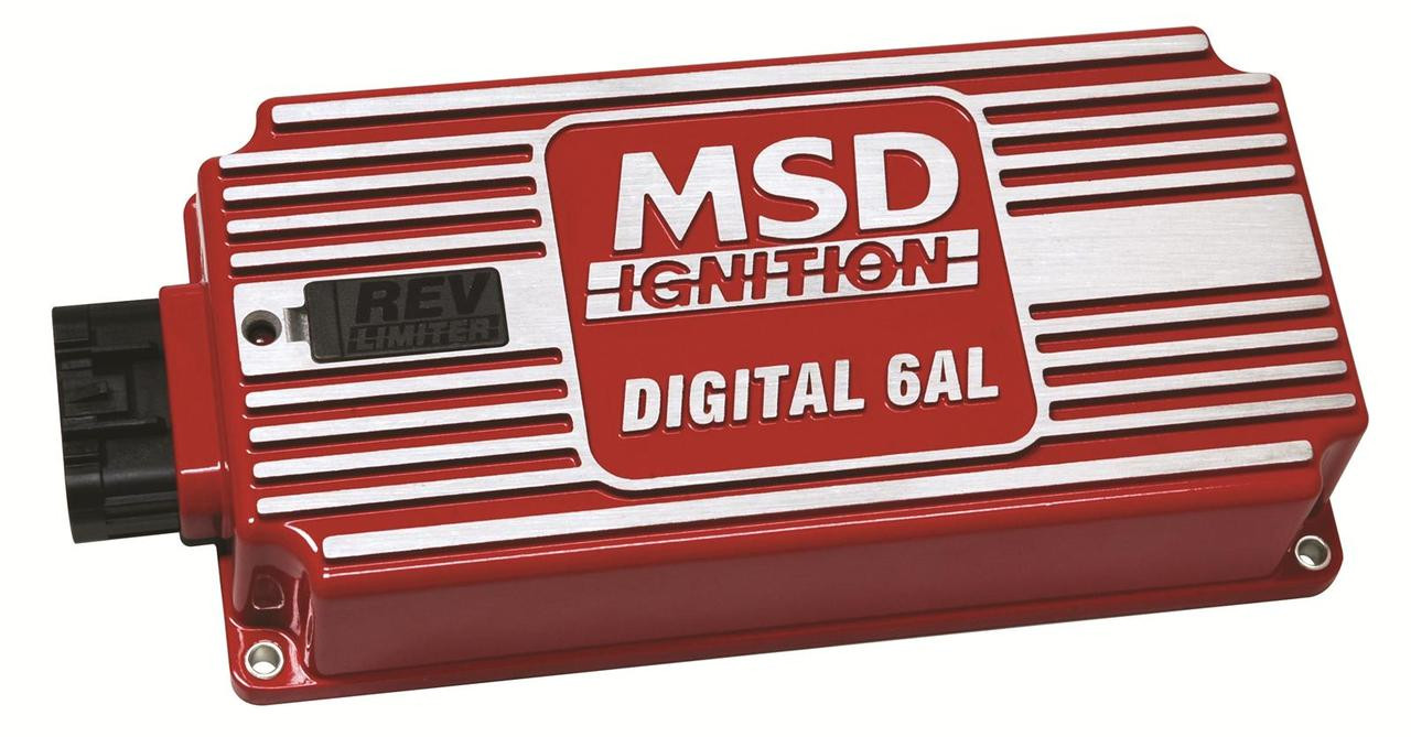 MSD デジタル6AL 実動品 MSD Digital 6AL Ignition Control Box Red w/ Built-In Rev